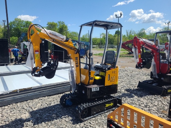 Yellow Miva VA13 Mini Excavator w/ Thumb