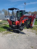 Red Miva VA13 Mini Excavator w/ Thumb