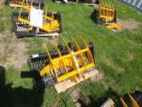 Miva 3pc Set Mini Excavator Attachments - Slotted Bucket, Rake & Ripper