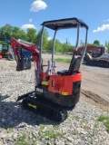 Red Miva VA13 Mini Excavator w/ Thumb