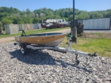 12' Sea King Boat w/ Trailer & Trolling Motor - No Titles