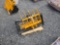 Miva 3pc Mini Excavator Attachment Set - Slotted bucket, Ripper & Rake