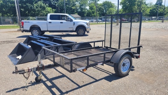 5' x 8' Single Axle Trailer w/ Ramp Gate - No Title