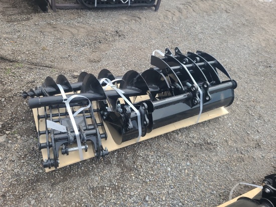 Miva 9pc Mini Excavator Attachment Set