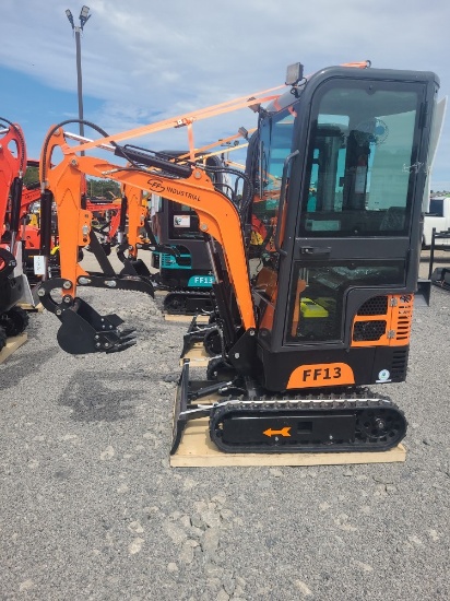 FF Ind. FF13 Mini Excavator w/ Full Cab - Orange