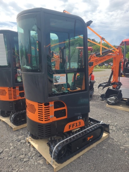 FF Ind. FF13 Mini Excavator w/ Full Cab - Orange