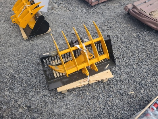 Miva 3pc Mini Excavator Attachment Set - Slotted bucket, Ripper & Rake