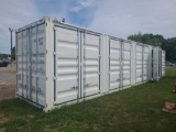 40' High Cube Shipping Container w/ 4 Side Doors - Single Use
