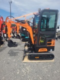 FF Ind. FF13 Mini Excavator w/ Full Cab - Orange