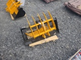 Miva 3pc Mini Excavator Attachment Set - Slotted bucket, Ripper & Rake