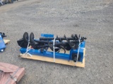 Giyi Skid Loader Auger Attachment w/ 3 Bits - 8
