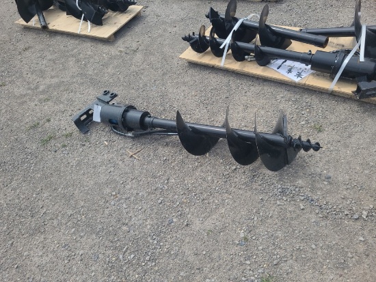 Mini Mini Excavator Auger Attachment w/ 12" Bit
