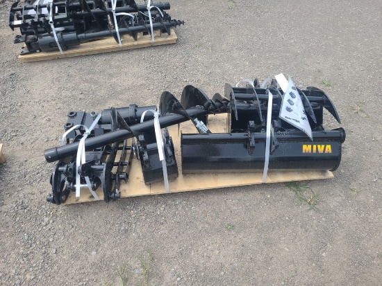 Miva 9pc Mini Excavator Attachment Set