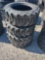 (4) 10-16.5 SKS1 Skid steer tire