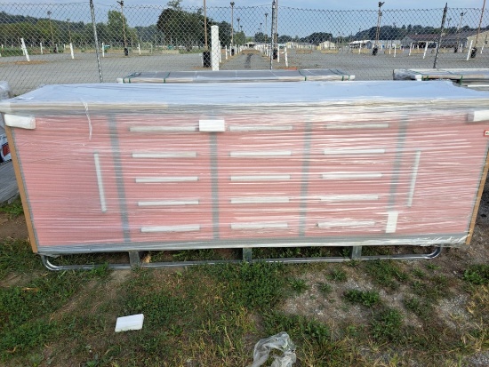 Red Steelman 15 Drawer work bench 10'