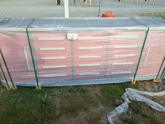 Red Steelman 15 Drawer work bench 10'
