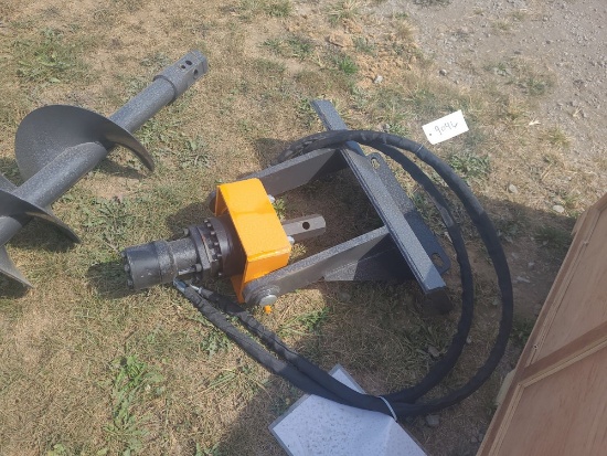 Wolverine Mini Skid Loader Auger Attachment w/ 6" Bit
