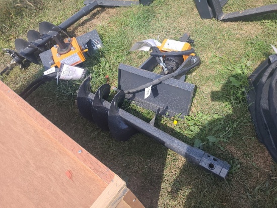 Wolverine Mini Skid Loader Auger Attachment w/ 6" Bit