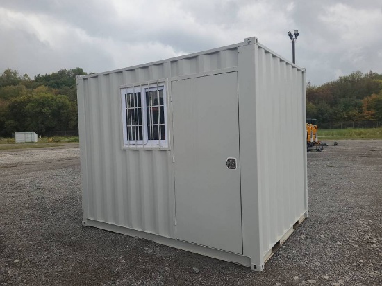 10' Portable Office / Storage Container w/ Man Door & Window
