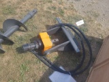 Wolverine Mini Skid Loader Auger Attachment w/ 6