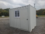 10' Portable Office / Storage Container w/ Man Door & Window