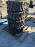 (4) SKS-1 12-16.5 N.H.S Skid steer tires