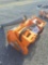Skid steer double discharge concrete mixer