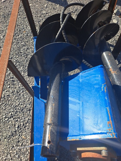 Skid Loader Auger Attachment w/ 2 Bits