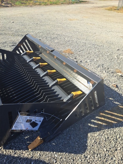 84" skid steer rock bucket