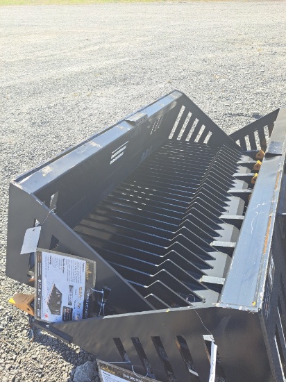 72" skid steer rock bucket