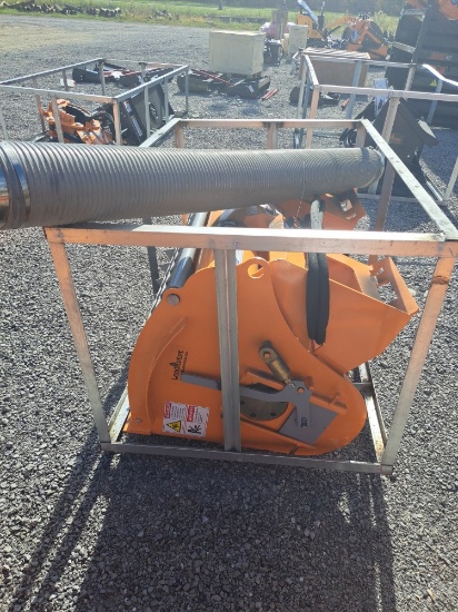 Skid steer double discharge concrete mixer