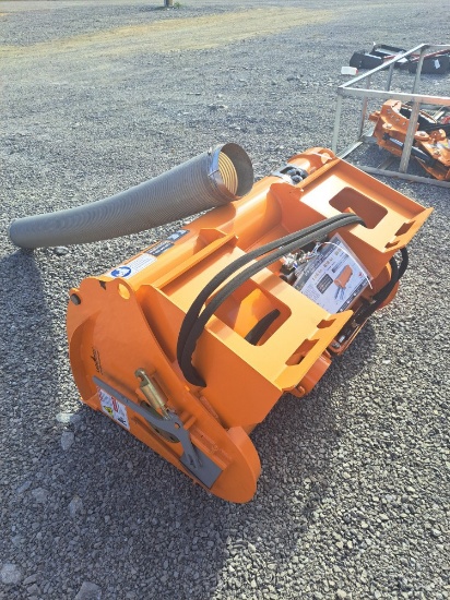 Skid steer double discharge concrete mixer