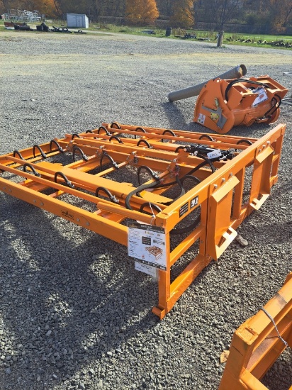 Land honor Skid steer hay accumulator grapple attachment