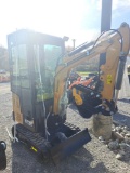 AGT H13R Mini Excavator w/ Full Cab, Blade & Thumb