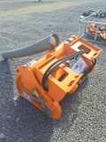 Skid steer double discharge concrete mixer