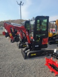 Miva VA13C Mini Excavator w/ Full cab, blade & Thumb