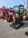 Miva VA13C Mini Excavator w/ Full cab, blade & Thumb
