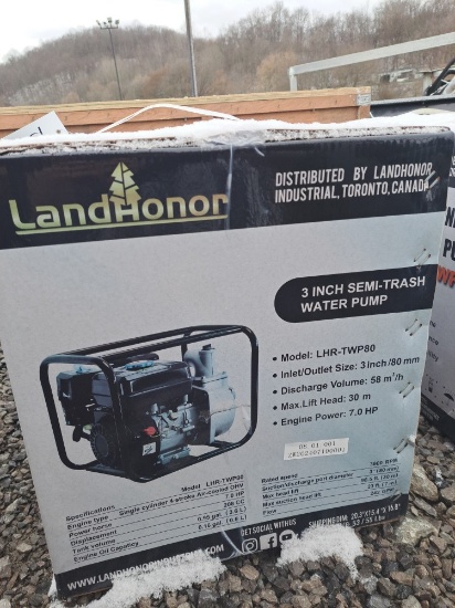 Landhonor 7hp Gasoline Water Pump