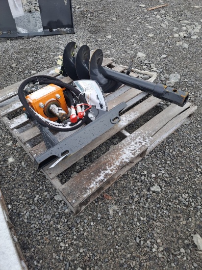 Wolverine Mini Skid Loader Auger Attachment w/ 12" Bit
