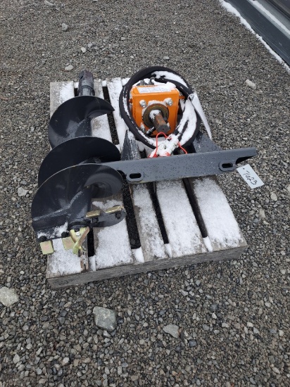 Wolverine Mini Skid Loader Auger Attachment w/ 12" Bit