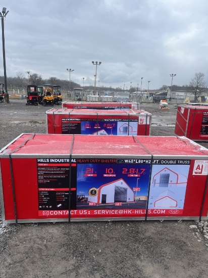 Hills Industrial Heavy Duty Shelter - 40' x 80' x 24' Double Truss