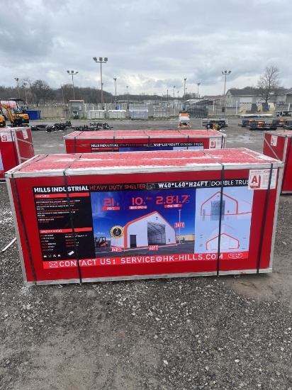 Hills Industrial Heavy Duty Shelter - 40' x 60' x 24' Double Truss