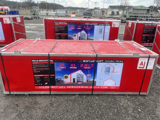 Hills Industrial Heavy Duty Shelter - 30' x 60' x 22' Double Truss