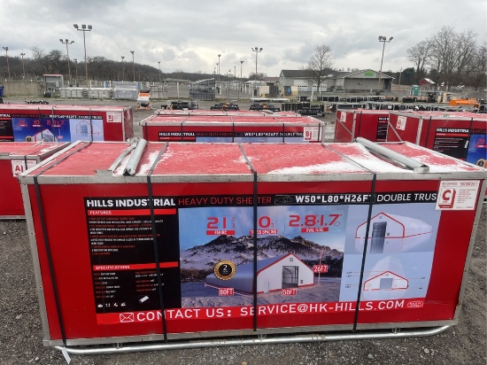 Hills Industrial Heavy Duty Shelter - 50' x 80' x 26' Double Truss