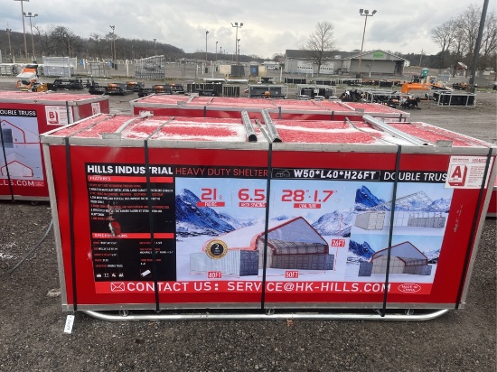Hills Industrial Heavy Duty Shelter - 50' x 40' x 26' Double Truss