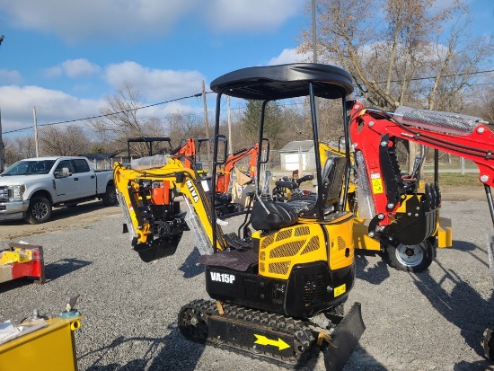 Miva VA15P Mini Excavator w/ Thumb & Pilot Controls