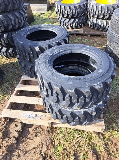 (4) SKS-1 Forerunner 10-16.5 N.H.S Skid steer tire