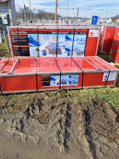 Hills Industrial W50xL40xH26 double truss container shelter