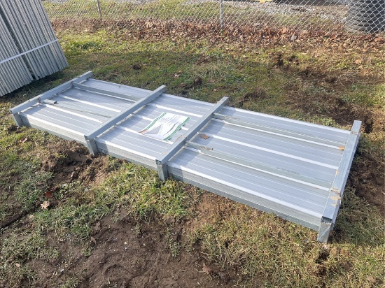 10' Gray steel siding/roofing (100 pieces)