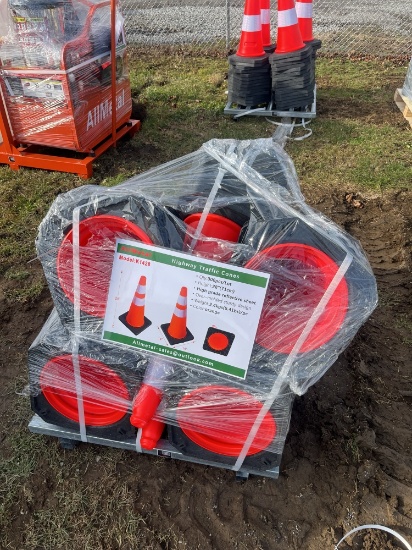 Allmetal 28" safety traffic cones (60 Pieces)